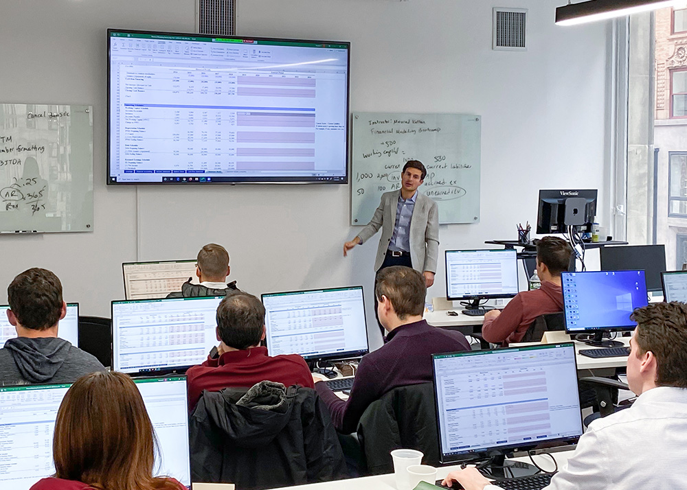 photo of instructor leading a class in person
