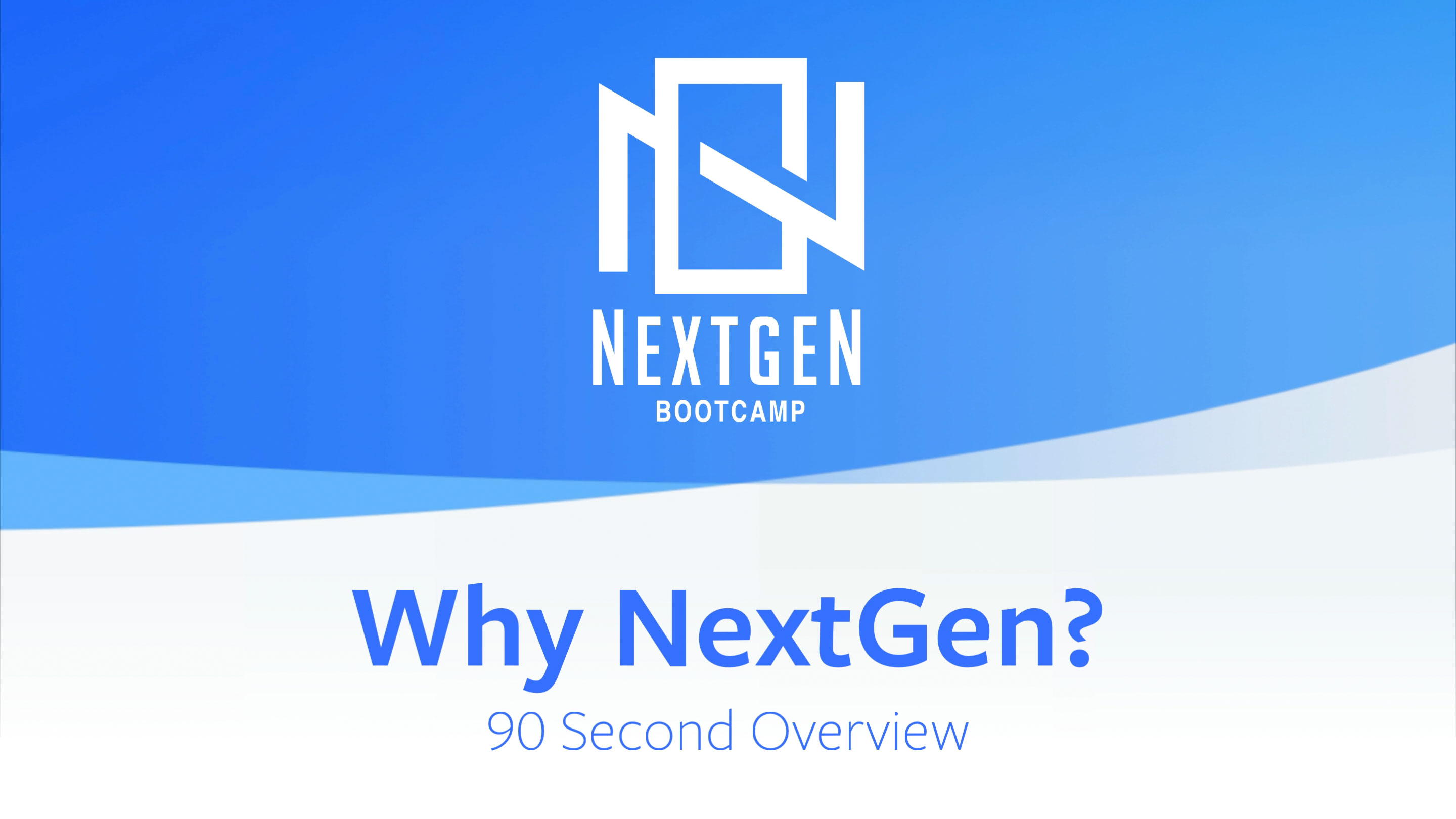 Why NextGen?